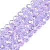 Electroplate Glass Beads Strands X-EGLA-A044-T8mm-B17-1