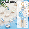 42Pcs 42 Styles Natural Cowrie Shell Pendants PALLOY-HY00038-5
