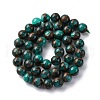 Synthetic Gold Clinquant Stone Beads Strands G-G026-R-8mm-3-5
