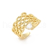 Brass Micro Pave Cubic Zirconia Cuff Rings RJEW-D307-03G-2
