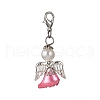 Angel Plastic Pearl & Acrylic Pendant Decorations HJEW-JM03469-4