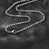 Tarnish Resistant 304 Stainless Steel Figaro Chain Necklace Making STAS-K168-03P-1