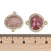 Natural Strawberry Quartz Faceted Oval Links G-B126-01G-05-3
