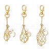 Moon & Star Alloy Swivel Lobster Claw Clasps & Brass Cable Chains AJEW-JB01336-1