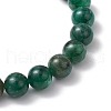 Natural Fuchsite Round Beaded Bracelets for Men Women BJEW-TA00612-4