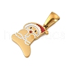Christmas Theme 304 Stainless Steel Pendants STAS-R007-01F-G-2