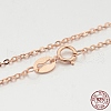 925 Sterling Silver Cable Chain Necklaces STER-M086-22B-4