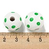 Printed Wood European Beads WOOD-G022-18E-3