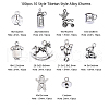 1st Mother's Day Jewelry 100pcs 10 Style Tibetan Style Alloy Charms TIBEP-CJ0001-29-2