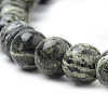 Natural Green Zebra Jasper Beads Strands G-S259-34-8mm-3