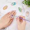 CHGCRAFT 5Pcs 5 Colors Adjustable Resin Platette Rings RJEW-CA0001-07-3