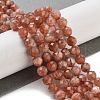 Natural Gold Sunstone Beads Strands G-B088-C21-06-2