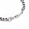 Alloy Box Chain Bracelet for Men Women BJEW-N015-013-3