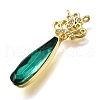 Rack Plating Brass Micro Pave Cubic Zirconia Pendants KK-K401-58G-2