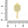 Brass Micro Pave Clear Cubic Zirconia Connector Charms KK-P288-01G-3