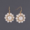 Mother's Day Jewellery Brass Dangle Earrings EJEW-JE03073-1