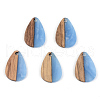 Opaque Resin & Walnut Wood Pendants RESI-S389-027A-C01-1