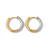 304 Stainless Steel Two Tone Hoop Earrings EJEW-P313-01B-G-4