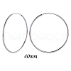 Rhodium Plated 925 Sterling Silver Hoop Earrings Endless Unisex Small Hoop Earrings 40mm Gold Plating Cartilage Huggie Hoop Earrings for Women Men JE1076A-05-2