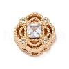 Rack Plating Brass Micro Pave Cubic Zirconia Beads KK-Z082-07G-1