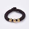 Adjustable Braided Bead Bracelets and Rings Jewelry Sets SJEW-JS01033-01-5