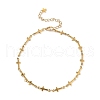 304 Stainless Steel Cross Link Chain Anklets for Women AJEW-AN00679-01-2