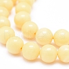 Natural Yellow Jade Beads Strands G-D0010-02-6mm-3