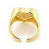 Brass Micro Pave Clear Cubic Zirconia Open Cuff Ring for Women RJEW-M173-02C-G-3