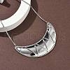 Brass Big Horn Pendant Box Chain Necklaces NJEW-L068-01P-2