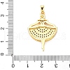 Brass Micro Pave Cubic Zirconia Pendants KK-D357-27G-3