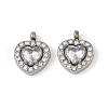 304 Stainless Steel Cubic Zirconia Pendants STAS-A076-02P-01-1