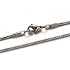 Non-Tarnish 304 Stainless Steel Snake Chain Necklaces NJEW-E122-31A-1