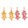 Star with Coral Handmade Glass Seed Beads Tassel Stud Earrings EJEW-MZ00472-2