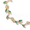 Cubic Zirconia Branch Links Bracelets & Necklaces Sets SJEW-JS01294-5