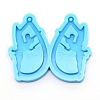 Teardrop with Lady Silicone Pendant Molds DIY-WH0175-51-1