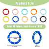 HOBBIESAY 20Pcs 10 Colors Zinc Alloy Spring Gate Rings FIND-HY0002-97-2