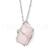 304 Stainless Steel Empty Macrame Pouch Pendant Singapore Chain Necklace Making NJEW-JN05280-2