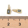 Brass Micro Pave Cubic Zirconia Charms KK-Q039-04B-G-3