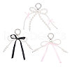 Globleland 3Pcs 3 Styles Alloy Keychains KEYC-GL0001-17-1