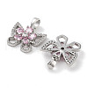 Brass Micro Pave Cubic Zirconia Pendants KK-C051-41P-2