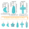 ARRICRAFT 24Pcs 6 Styles Synthetic Turquoise Pendants Sets G-AR0005-22-2