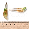 Inner Dried Flower Transparent Resin Pendants RESI-A043-08C-3
