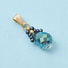 Glass Seed Beaded Pendants PALLOY-MZ00590-04-3