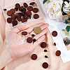 FIBLOOM 60Pcs Wood Stud Earrings Finding EJEW-FI0003-33E-3