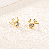 Antler 925 Sterling Silver Cubic Zirconia Stud Earrings Women's Vacation Gift UB8574-2