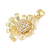 Brass Micro Pave Cubic Zirconia Pendants KK-D357-18G-2