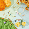  2 Sets 2 Style Flower Handmade Polymer Clay & Alloy Enamel Charm Locking Stitch Marker HJEW-NB0002-09-5