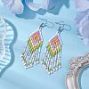 Boho 304 Stainless Steel with Glass Dangle Stud Earring EJEW-MZ00175-4
