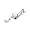 Brass Resin Fold Over Clasps KK-S382-02P-2