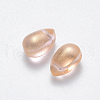 Transparent Spray Painted Glass Charms GLAA-R211-03-B06-2